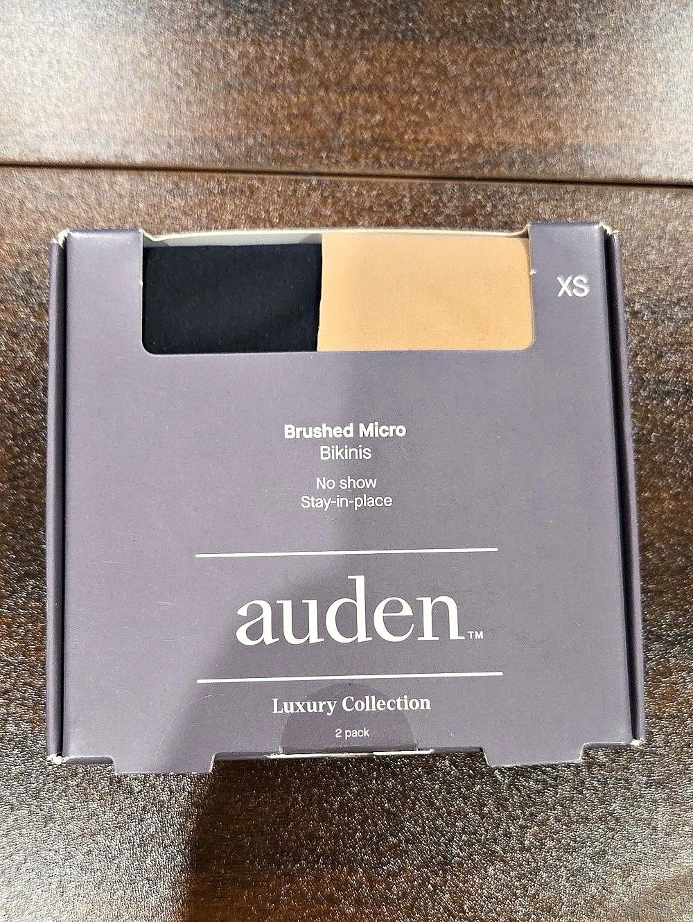 auden Brushed Micro Bikinis 2-Pack Bikini Underwear Black & Brown XS